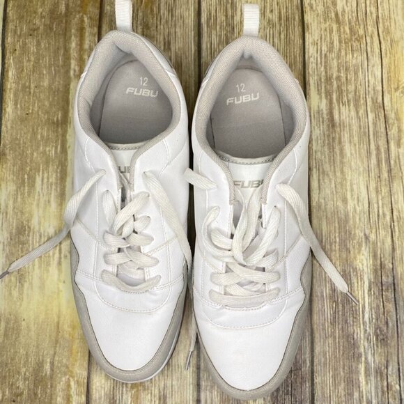 FUBU Streetwear Mens Half Court Sneakers White and Grey Size 12 - Picture 8 of 9